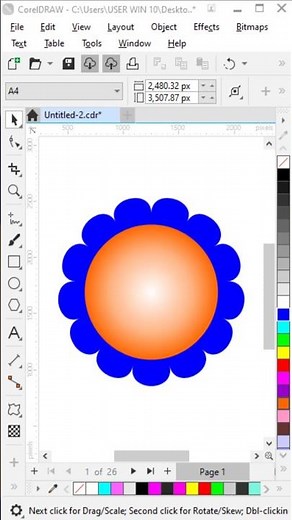 Coreldraw Tutorial Use Polygon and Distort Tool #coreldraw
