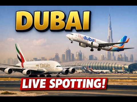 LIVE Plane Spotting Dubai Airport | Arrivals & Departures 10 Hours Stream ✈️ 11 Feb 2026