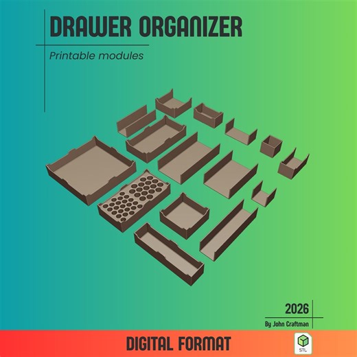 Drawer Organizer Modules – 3D Print STL File - Etsy