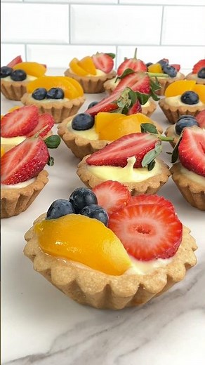 Tartaletas, Tarticos de Crema y Fruta