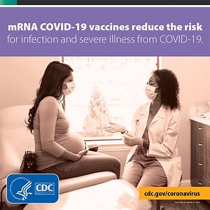 Most people who get very sick with COVID-19 during pregnancy are not vaccinated. mRNA COVID-19 vaccines (Pfizer-BioNTech and Moderna) lower the risk of infection and severe illness. If you are pregnant or are trying to get pregnant, get vaccinated and stay up to date on your COVID-19 vaccines, including a booster when it’s time. Read more: https://bit.ly/2WWh9hT. | CDC