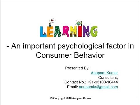 Consumer Behaviour and Learning