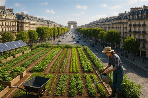 Paris en 2050 (2/10) : toits, friches, parkings… la ville transformée en immense zone agricole