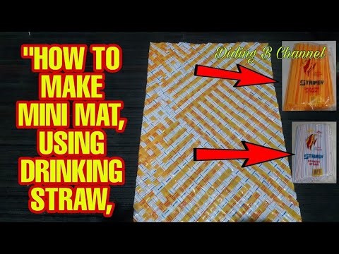 How to make Mini Mat / Placemats using drinking straw/#diycraftsideas#strawcraftideas# st#handmade