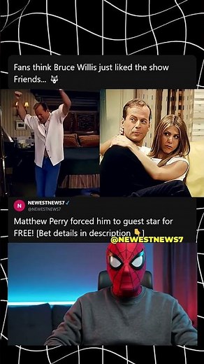 Matthew Perry's GENIUS bet that forced Bruce Willis onto Friends 😂