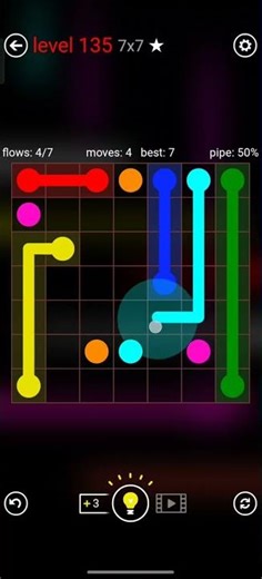 FLOW FREE MANIAS 7X7 LEVEL 135 COMPLETE SOLUTION #android #games #level #flowfree #solution