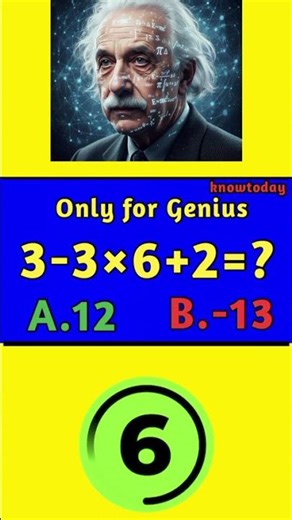 3-3×6+2=? Math Quiz question and answer #shorts