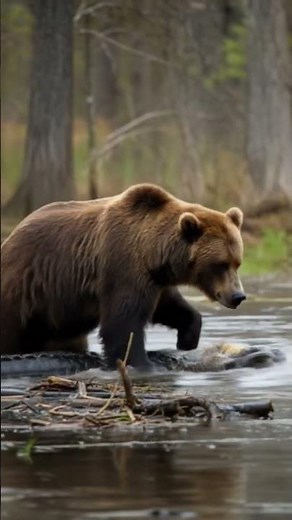 Bear vs Alligator: A Wild Showdown You Can’t Miss! #Bear #Alligator #Animals #Shorts