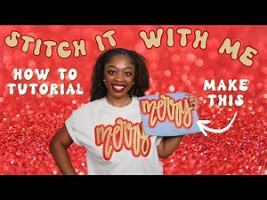 Glitter HTV Double Layer Applique Tutorial on a T-Shirt | Stitch It With Me