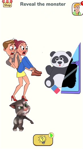 Reveal the monster 😂😂#funnycat #mytom2 #mytalkingtom2 #shrots #challenge