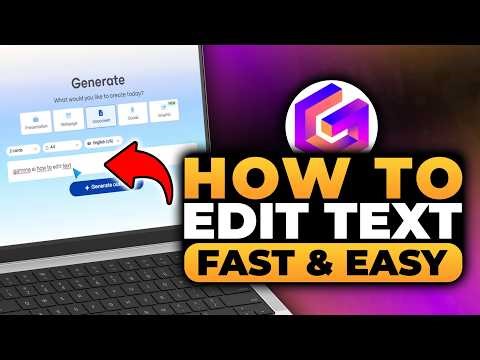 Gamma AI How To Edit Text (FAST & EASY) | 100% WORKS | NO Yapping. To The Point!