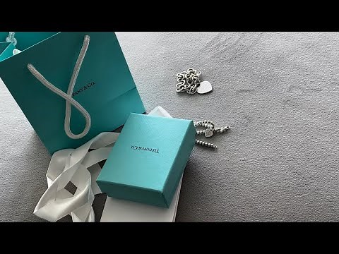 Tiffany & Co Sterling Silver Heart Tag Bead Bracelet
