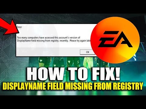 EA APP | DisplayName field missing from registry - HOW TO FIX