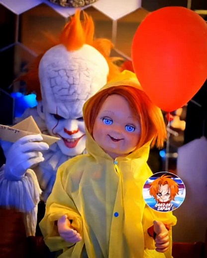 Pennywise and Georgie ❓🎈🎈🎈🎈🎈🎈🎈🎈🎈🎈🎈🎈 #chucky #goodguydoll #pennywise #pennywise🎈 #stephenking #pennywisethedancingclown🎈 #horrormoviefan #horrorcollector #horroraddict #チャッキー #チャイルドプレイ | GoodguyJapan