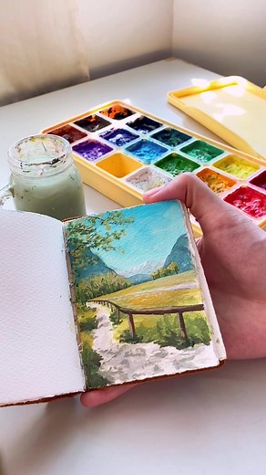 Watercolor Painting Techniques on Canvas