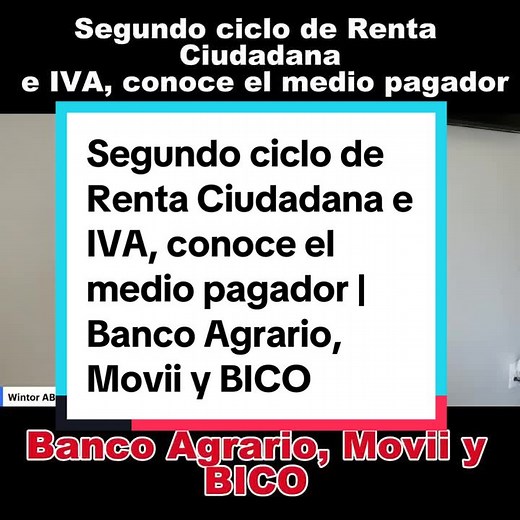 Segundo ciclo de Renta Ciudadana e IVA: Fechas de pago