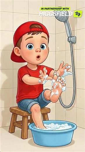 🦶🧼 Dirty Feet? Let's Learn to Wash Them Properly! 🚿