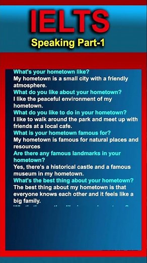 IELTS Speaking Part 1 Recent Questions