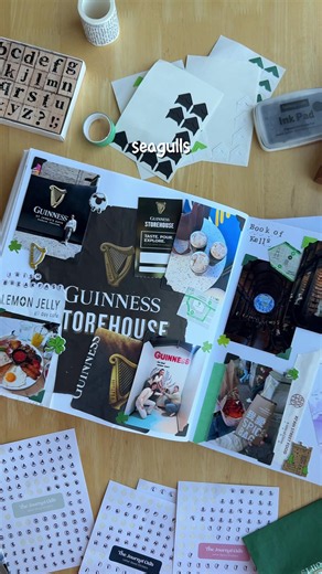 Scrapbook with me for my trip to Dublin Part 2 🇮🇪🍀 #crafts #scrapbook #travel #dublin #fyp
