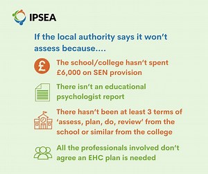 2.5K views · 35 reactions | When should a local authority carry out an EHC needs assessment? We've outlined some common myths and unlawful policies surrounding this topic  You can find our full guide to EHC needs assessments on our website - including a template letter for making a request for assessment: https://buff.ly/34WSLyZ | I.P.S.E.A | Facebook