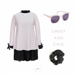 Wondering what to wear this upcoming week or next? We have the perfect outfit that will take you from day to night and back. Our Prudence Dress is the foundation of our sweet and chic ensemble as it is made from opulent black brocade. With its sweet colour and delicate bow accents, layer our Leopold Bow Sweater in pink cashmere over Prudence for a splash of feminine charm. Coordinate this look with our Rayleigh sunglasses and black brocade scrunchy for the perfect attire from now until Spring 😍