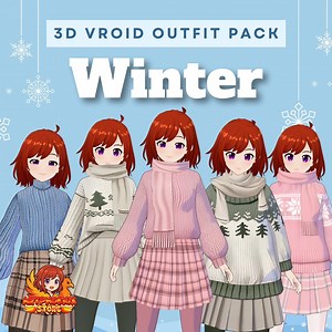 Vroid Winter Outfit Pack | Cozy Knit Vroid Clothing | Cute Fantasy Vtuber Fashion | 3D Custom Outfit for Anime Avatar - Etsy Canada