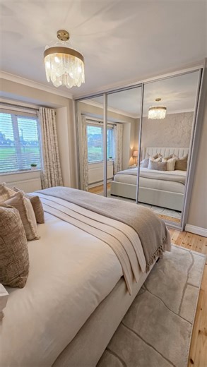 Lou Robbie on Instagram: "⭐️MY BEDROOM TRANSFORMATION: What do you think? Thanks for all the love on my bedroom transformation reel 2 weeks ago. The most asked question - “Where did you get the BED?” I can reveal all now!! This is the Florence Cream Fabric 6ft (Superking) Ottoman Bed from @ezlivinginteriors AD #gifted It took me months to find the right bed for us and this one is just perfect, we love it. It’s massive, my husband is a tall fella! And we just love the huge amount of storage under