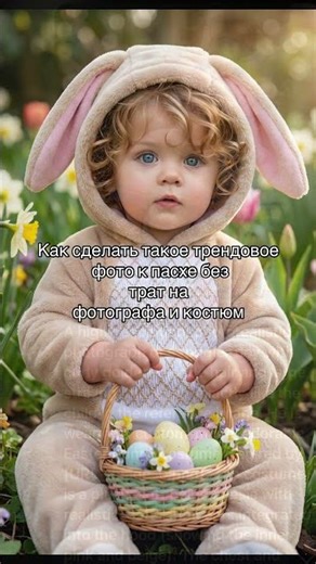 ТРЕНДОВОЕ ФОТО РЕБЕНКА К ПАСХЕ #пасха #дети #промт