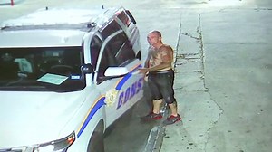 FIRST ON 13: Shirtless man seen stealing deputy constable's SUV