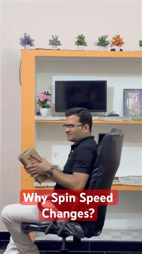 Why Does Rotation Speed Change When Arms Move? | Conservation of Angular Momentum Experiment#shorts