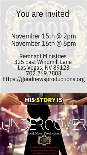 UNDERCOVER | A Good News Production Play