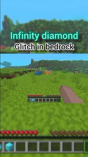 infinite diamond glitch in bedrock #minecraft #minecraftshorts #minecrafttutorial