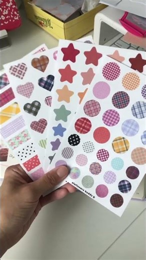 Washi Pattern Shape Stickers ✨ So Cute for Journaling! #stickershop #sticker #journaling