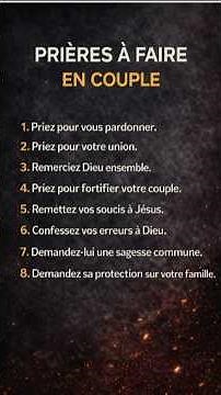 8 Prières Puissantes à faire en COUPLE ! ❤️ #couple #prière #foi #spiritualité