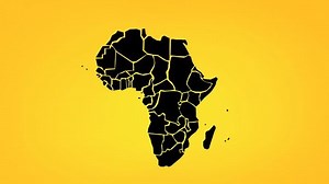Animated map of Africa with countries