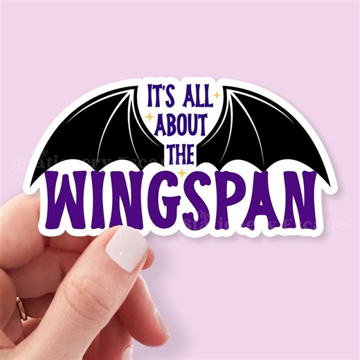 It's All About the Wingspan Sticker, Waterproof, Bookish Sticker, Kindle Decal, Book Lover Gifts, Fantasy Reader, Booktok, Fae, Bat Boys - Etsy