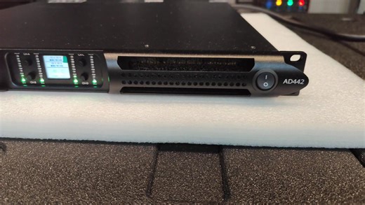 Admark AD442, the biggest 4ch ever. Use new material Gallium nitride for power supply. Heat only 60% of AD42. Less heat, more stable. Gallium nitride material makes much higher power density, also requires much less on capacitor, which makes it possible to use 400V capacitors (60pcs for AD442) ,so that bigger power output. | Admark Audio