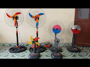 6 standing fans, table fans with fan blades - see which one is stronger