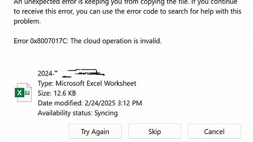 How to fix OneDrive error 0x8007017c the cloud operation is invalid in Windows 11