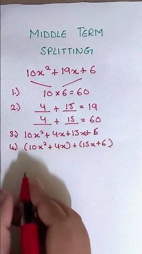 Middle Term Splitting | Factorization