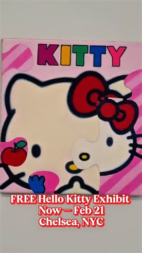 NYC Mom Influencer | Family, Food & Lifestyle Tips on Instagram: "🎀 FREE Hello Kitty Exhibit Tiny gallery, big nostalgia — a quick winter art stop! 📍 @meredithrosengallery 327 W 36th St, NYC 📆 Now – Feb 21 🕒 Tue–Sat, 11am–6pm ✨ Tip: 1. If you want to stretch the day, Macy’s @toysrus has a little play area 2. @cafenunezny all you can eat Dominican buffet with 100+ items for $22.95 Mon-Thurs and $24.95 on Fri and Sat 📍240 W 35 St, NY #NYCArt #ChelseaArtGalleries #HelloKittyArt #NYCExhibitions