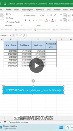 Discover the NETWORKDAYS Function in Excel! 🗓️ Calculate the number of… | Daily Excel Tricks