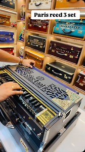3 Set Paris Reed Harmonium | Black & Golden Special Model | Sur Taal Premium Craftsmanship ✨ Presenting our exclusive 3 set Paris reed combination harmonium in the iconic Black & Golden Sur Taal model – a perfect blend of tradition, tone, and craftsmanship. 🎵 Crisp, sweet, and soulful sound – this harmonium delivers a unique tonal texture ideal for Bhajan, Ghazal, Classical, and Studio use. 🔹 Features: • Paris Reed Combination (Bass Male Female) • 3 Line Reed Configuration • Signature Sur Taal