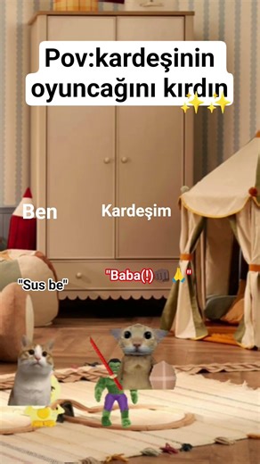 kardeşinin oyuncağını kırmışsındır #home #memes #keşfet
