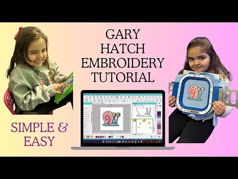 Hatch Embroidery Tutorial | Simple and easy Gary the Snail digitizing