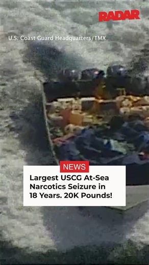 Massive bust at sea! The USCG just intercepted 20K pounds of narcotics — their biggest haul in almost 20 years. (🎥: TMX) | Radar Online