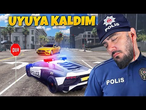 TURKPRO BECAME A POLICE FOR 24 HOURS AND FELL ASLEEP - GTA 5 MODS