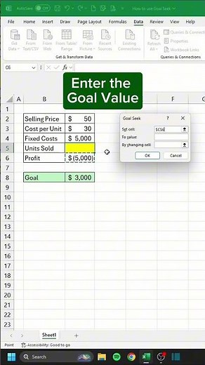 How to use Goal Seek in Excel ‼️