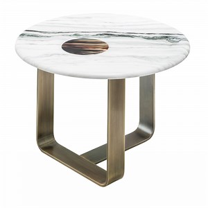 Apollo Side Table in Burnished Metal