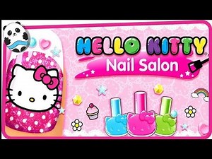 Hello Kitty Nail 💅Salon games/ Nail Salon gameplay/game for kids /Budge Studios/ Red & White design